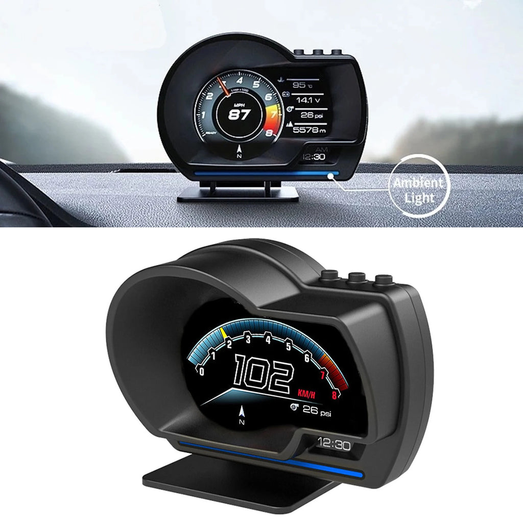Vabena OBD2+GPS HUD: Smart Speedometer, RPM & Warning for Car & Truck