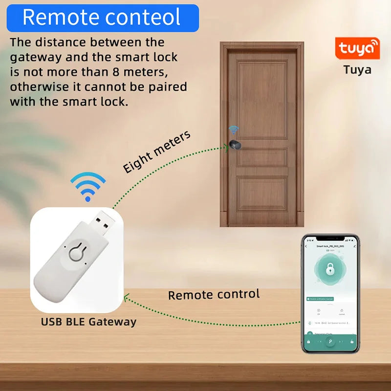 Tuya Smart Biometric Door Lock Cylinder - Keypad & App Access