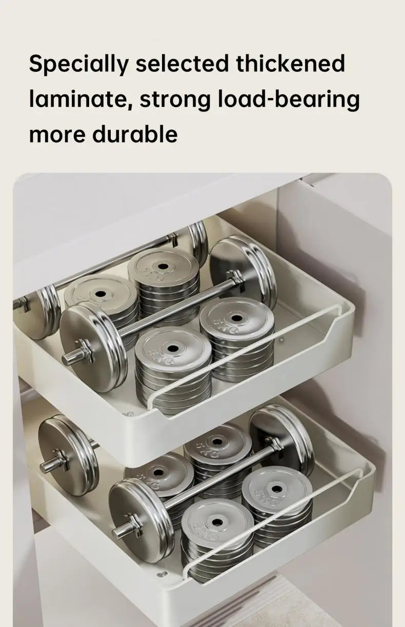 Kitchen Cabinet Pull-Out Drawer Organizer - Spice Rack & Storage Tray