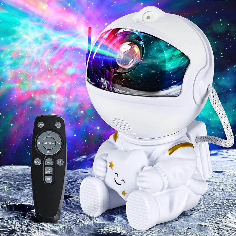 Astronaut Galaxy Projector Night Light - Stars Lamp for Kids Bedroom Decor