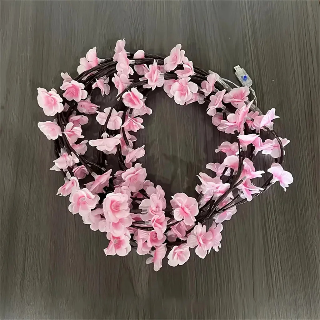 Cherry Blossom LED Tree Branch Rattan Lights - 96 LEDs USB
