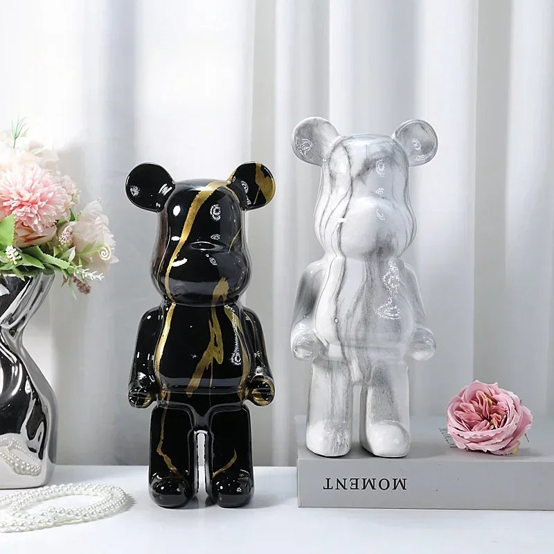 Vabena Luxury Aesthetic Nordic Resin Bear Sculpture - Home Decor