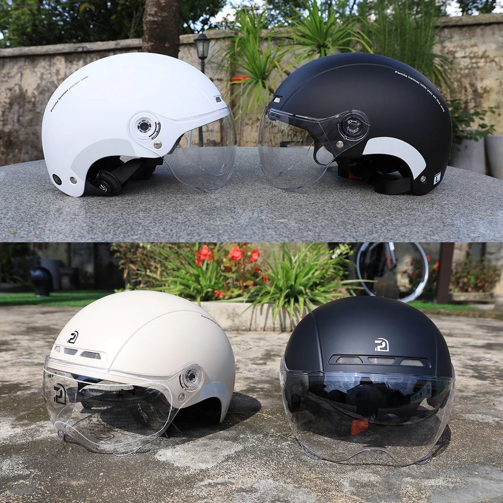 PEMILA Cycling Helmet with Goggles, Ear Protection & Reflective Safety - Adult MTB Road E-Bike