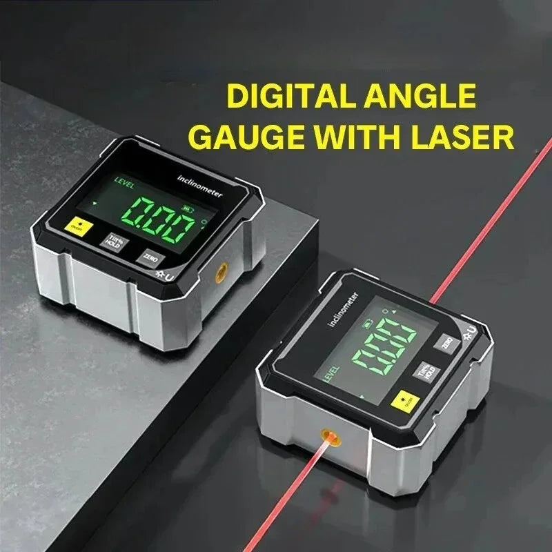Digital Inclinometer with Dual Magnets & Laser Levels