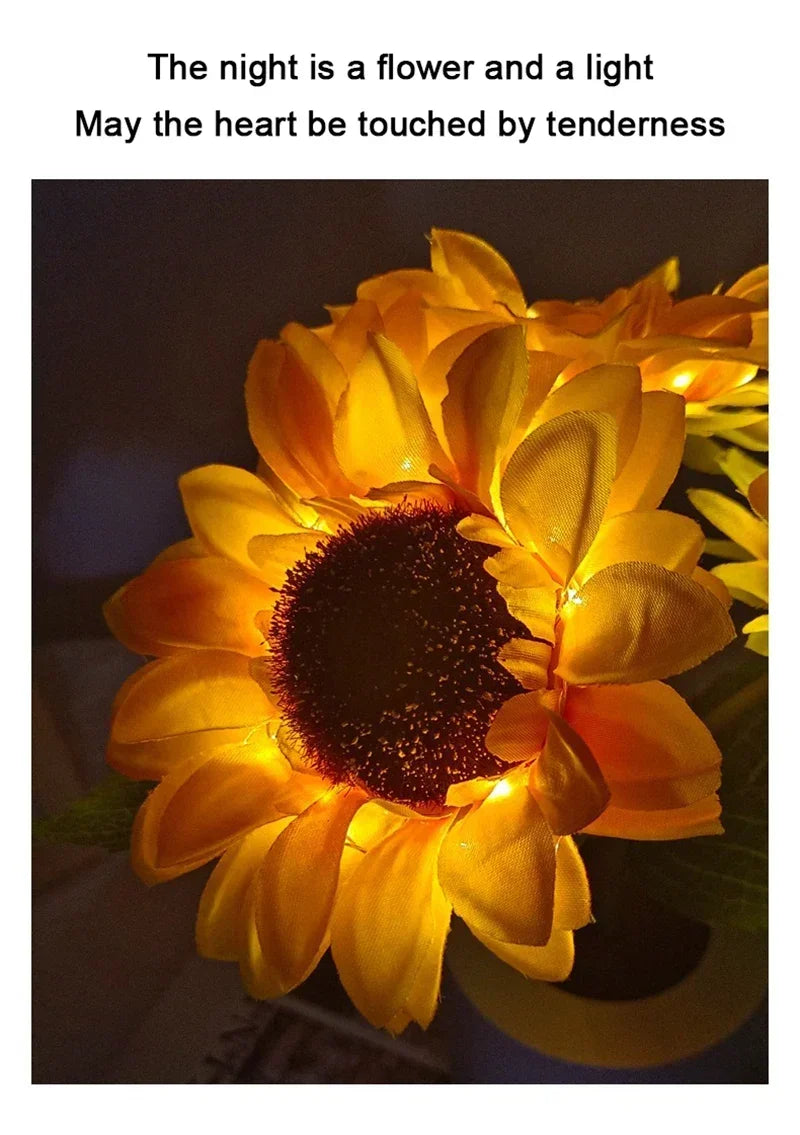 Vabena Rechargeable Sunflower LED Accent Light | Ambient Decor