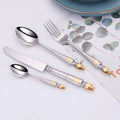 Luxury Vintage Stainless Steel Cutlery Set - Elegant Dining