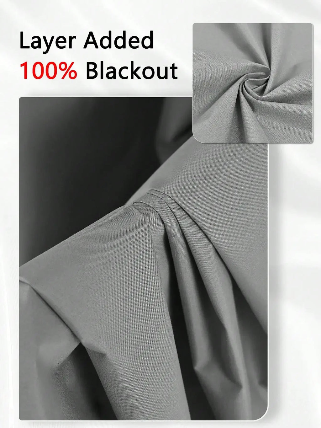 1panel Solid 100% Blackout Curtains with Grommets - Total Privacy Drapes