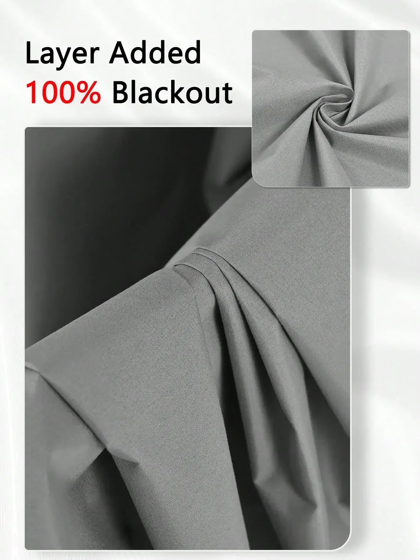 1panel Solid 100% Blackout Curtains with Grommets - Total Privacy Drapes