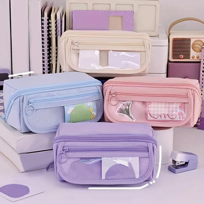 Large Capacity Multifunctional Pencil Case & Desktop Organizer for Kids