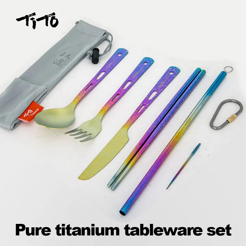 Vabena TiTo Titanium Ultralight Cutlery Set - Outdoor Adventure