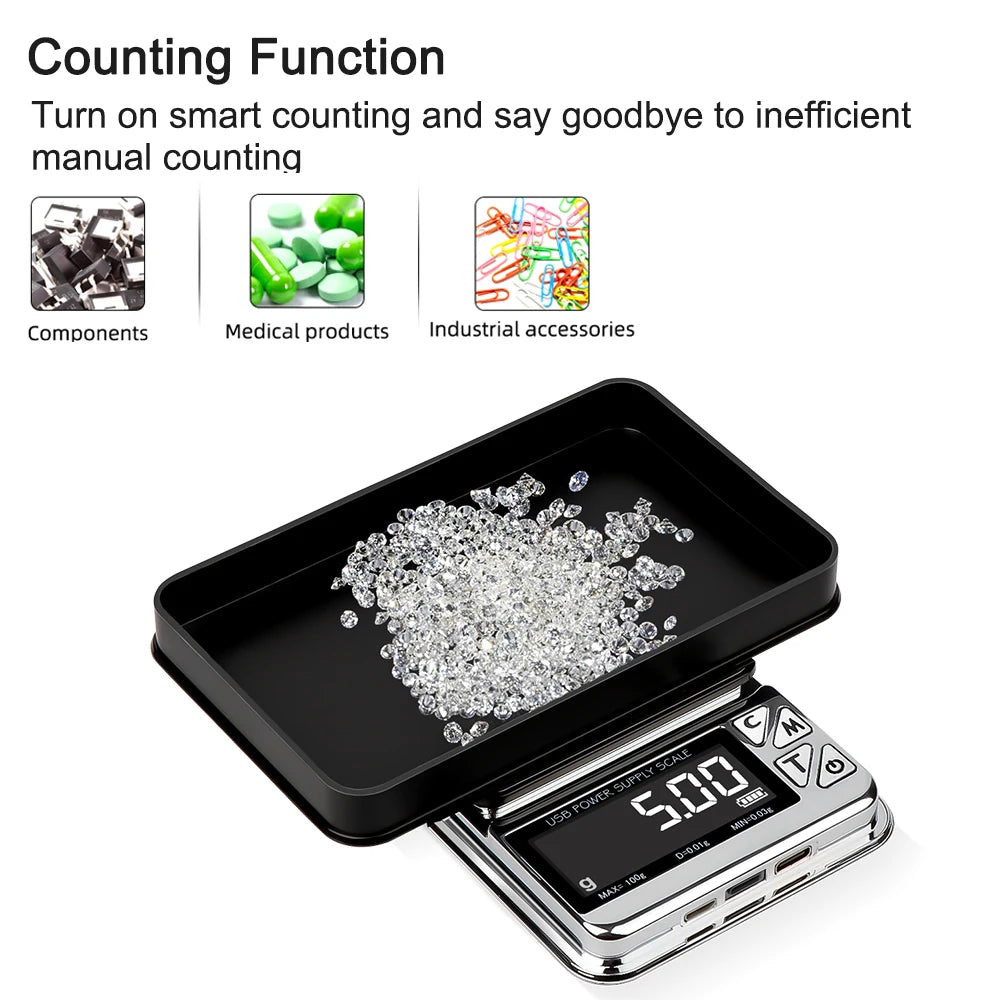Vabena High Precision Digital Pocket Scale - 500g/0.01g