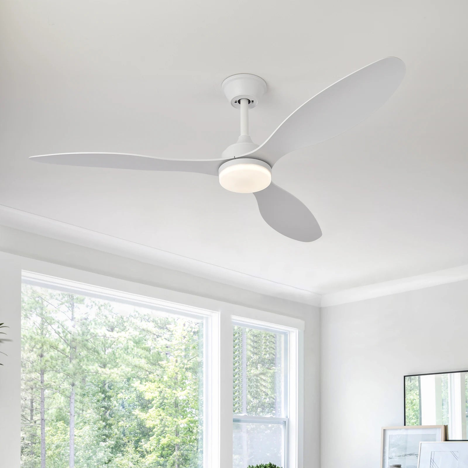 Low Profile Ceiling Fan with Light & Remote | 25"/42"/52" Indoor/Outdoor