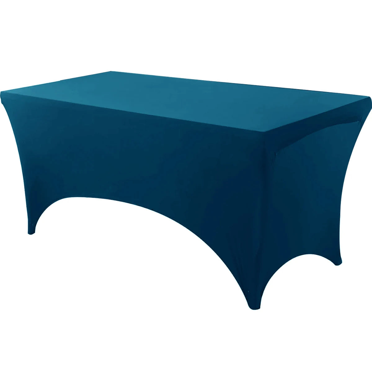Spandex Tablecloth - Tight Fitted, Washable & Wrinkle Resistant Rectangular Table Cover for Events & Parties