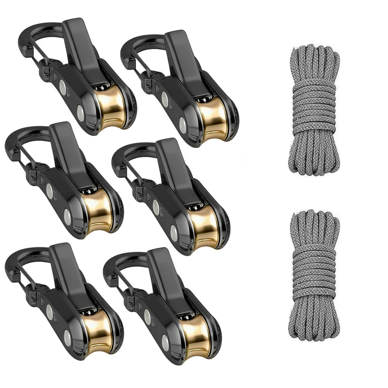 Retractable Paracord Fasteners | High-Strength Tensioners with Carabiners