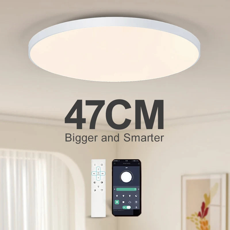 MARPOU Large LED Ceiling Lamp - Modern Bright Illumination for Bedroom