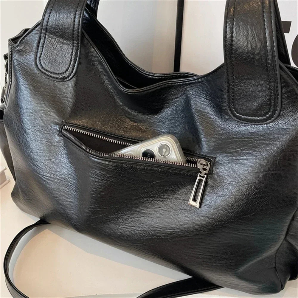 Vabena 2026 Soft Interior Shoulder Bags - High Quality Contrasting PU Handbags
