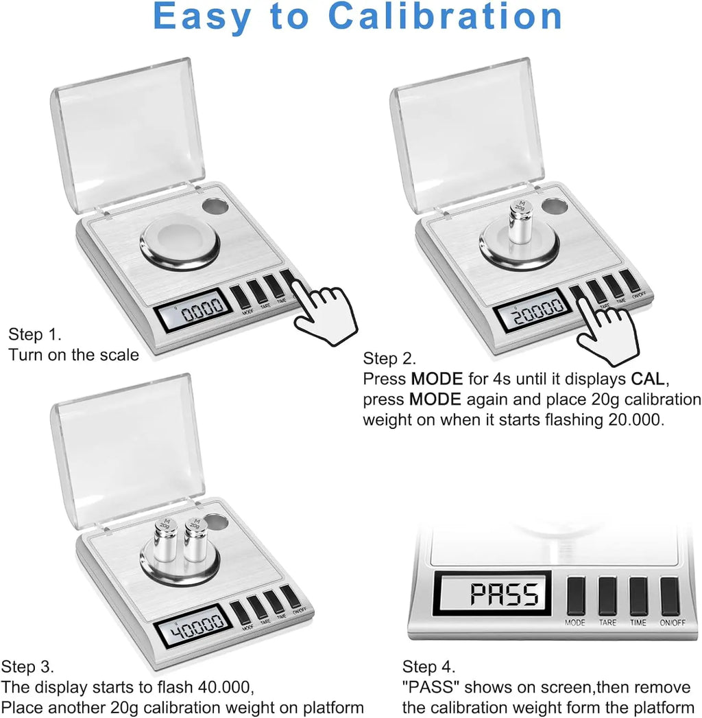 Digital Milligram Scale 50g/0.001g - Precision Jewelry & Reloading Mg Scale