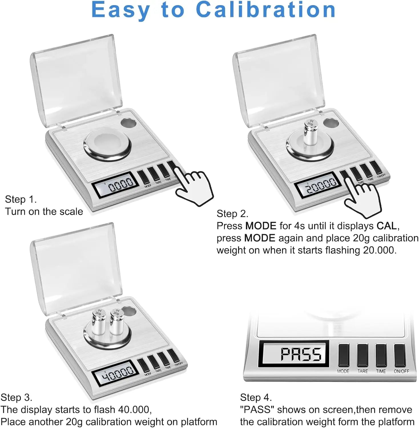 Digital Milligram Scale 50g/0.001g - Precision Jewelry & Reloading Mg Scale