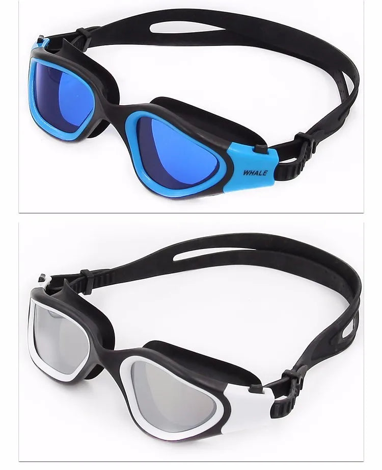 Professional Anti-Fog UV Swimming Goggles for Adults - Waterproof Silicone