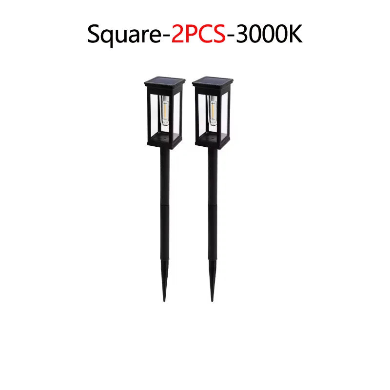 Retro Solar Pathway Lights | Warm Garden LED Decor