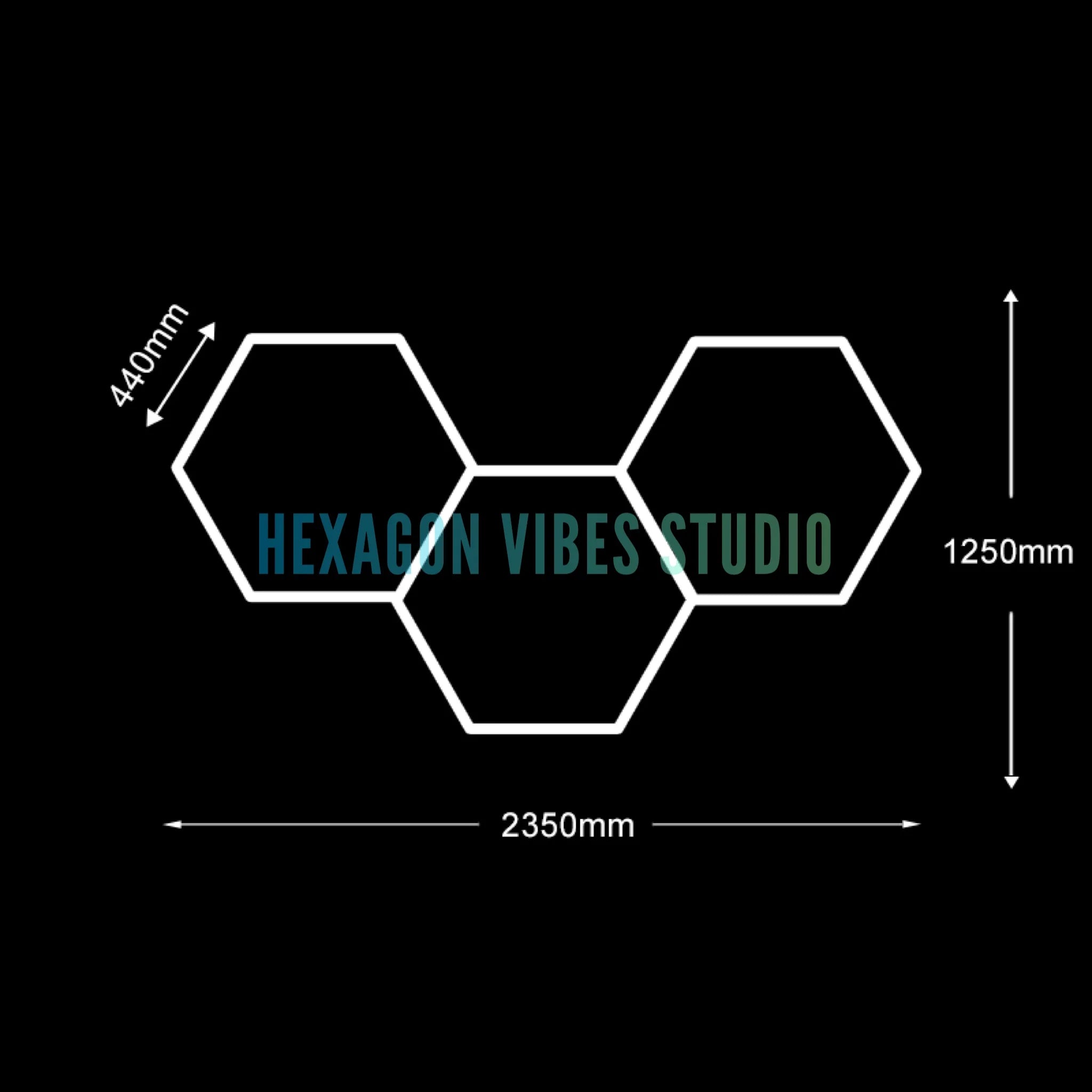 Garage Hexagon LED Light 50000H 6500K Ultra Bright