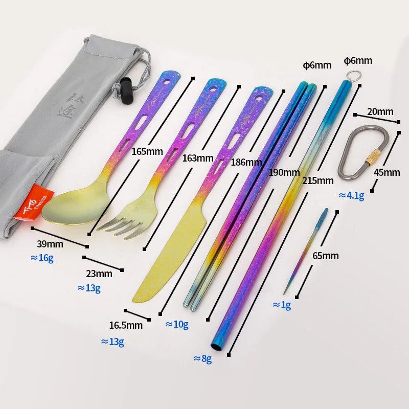 Vabena TiTo Titanium Ultralight Cutlery Set - Outdoor Adventure
