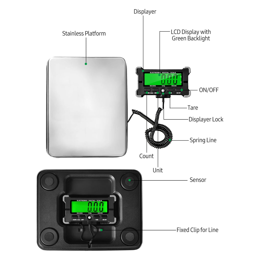 PS21 Digital Floor Scale 200KG | Vabena Electronic Shipping Scale