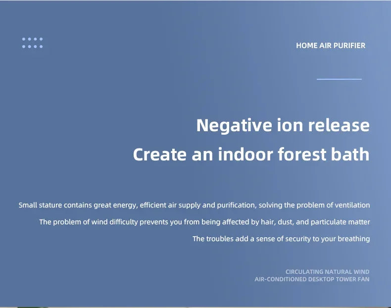 TINSOL Mini Air Purifier - HEPA Filter & Negative Ion Technology