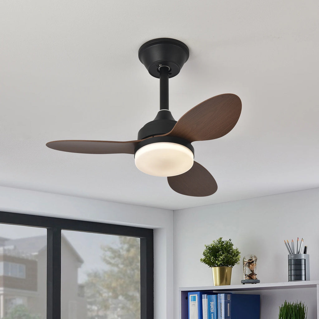 Low Profile Ceiling Fan with Light & Remote | 25"/42"/52" Indoor/Outdoor