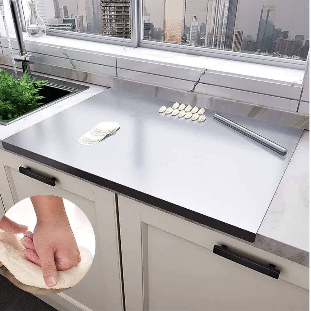 Food Grade Stainless Steel Chopping Board 304 - Non-Slip Kitchen Cutting Board