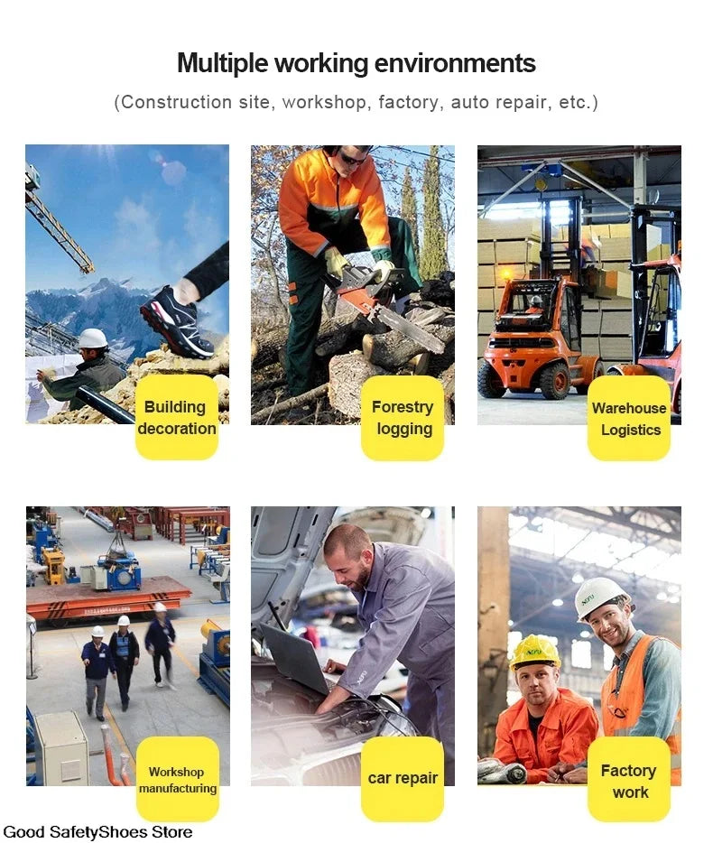 Manlegu Tough Safety Shoes - Ultimate Slip Resistance & Protection