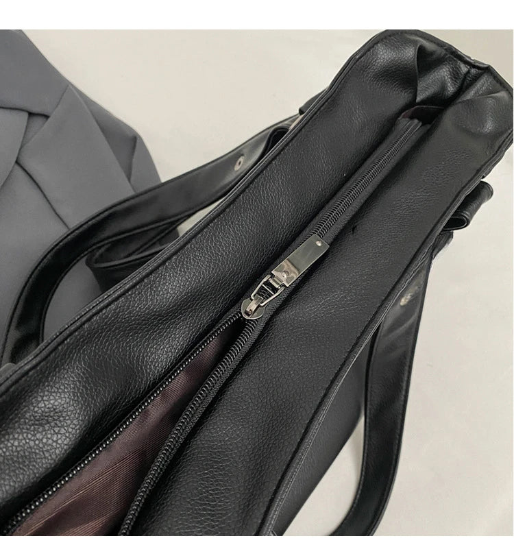 Vabena 2026 Soft Interior Shoulder Bags - High Quality Contrasting PU Handbags
