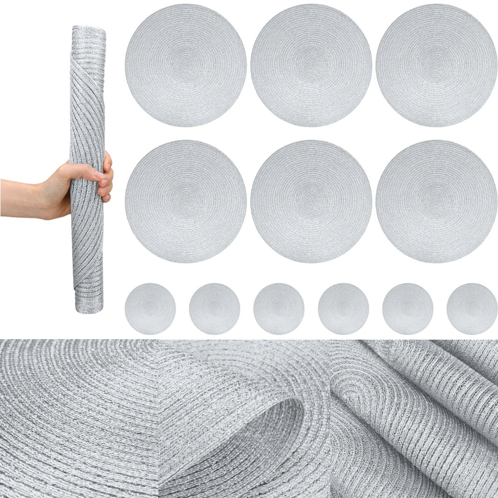 Premium Round Braided Placemats - Set of 6 | Elevate Your Dining Experience