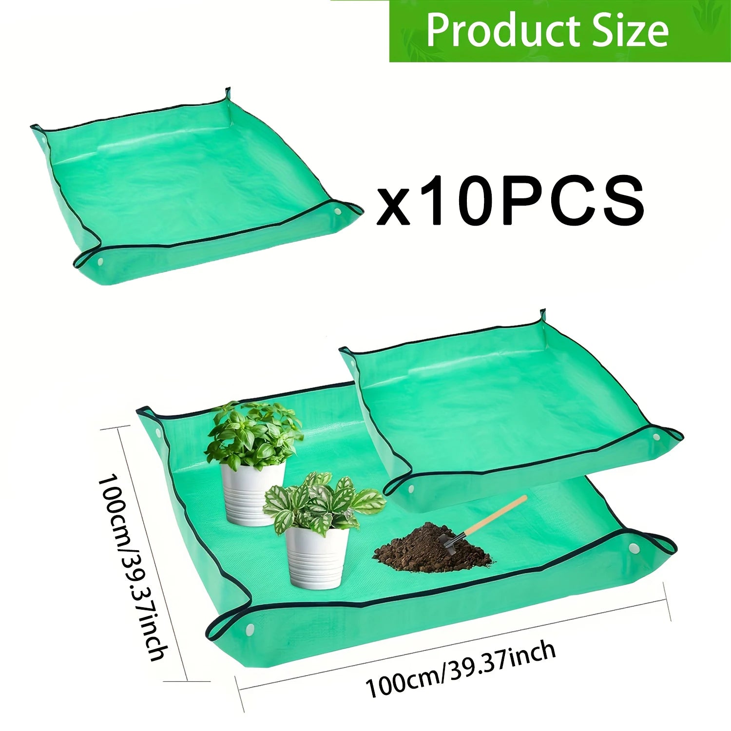 Waterproof Foldable Gardening Mat - Indoor & Outdoor Leak-Proof Potting Tray (1/2/5/10 Pack)