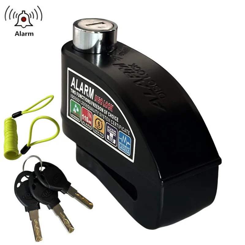 Falante Motorcycle Disc Brake Alarm Lock - Waterproof Anti-Theft Security for Bikes