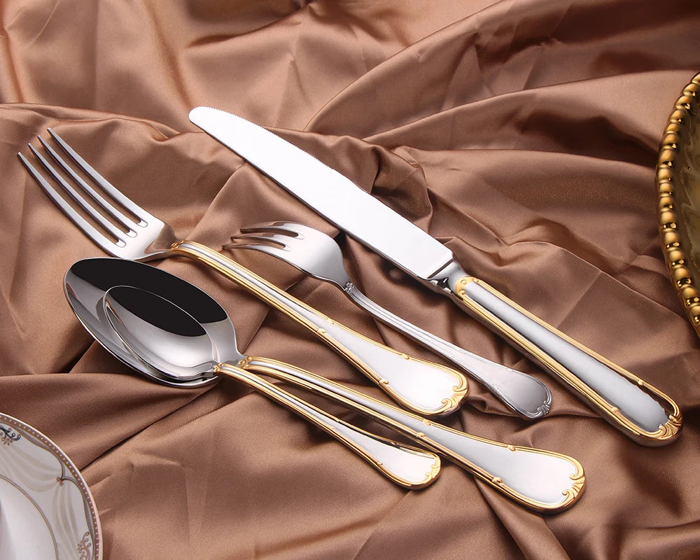 Vabena Premium 24-Pc 18/10 Stainless Steel Flatware Set for 6