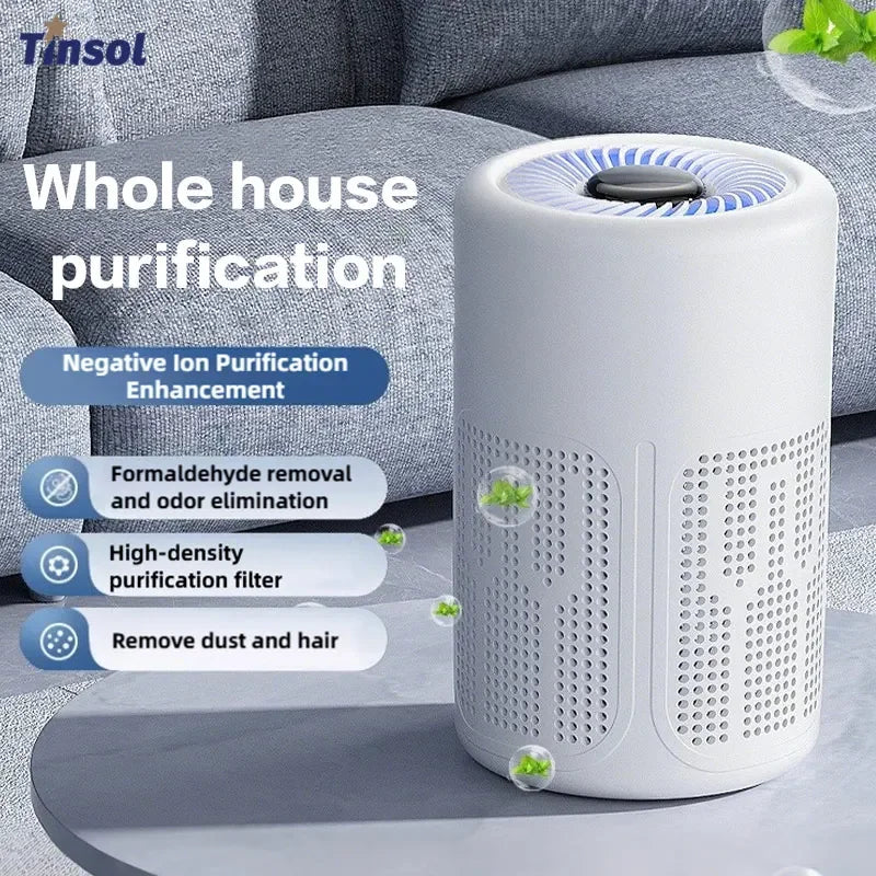 TINSOL Mini Air Purifier - HEPA Filter & Negative Ion Technology