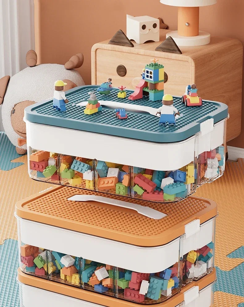 Lego Storage Box | Kids Toy Organizer | Building Block Sort Container