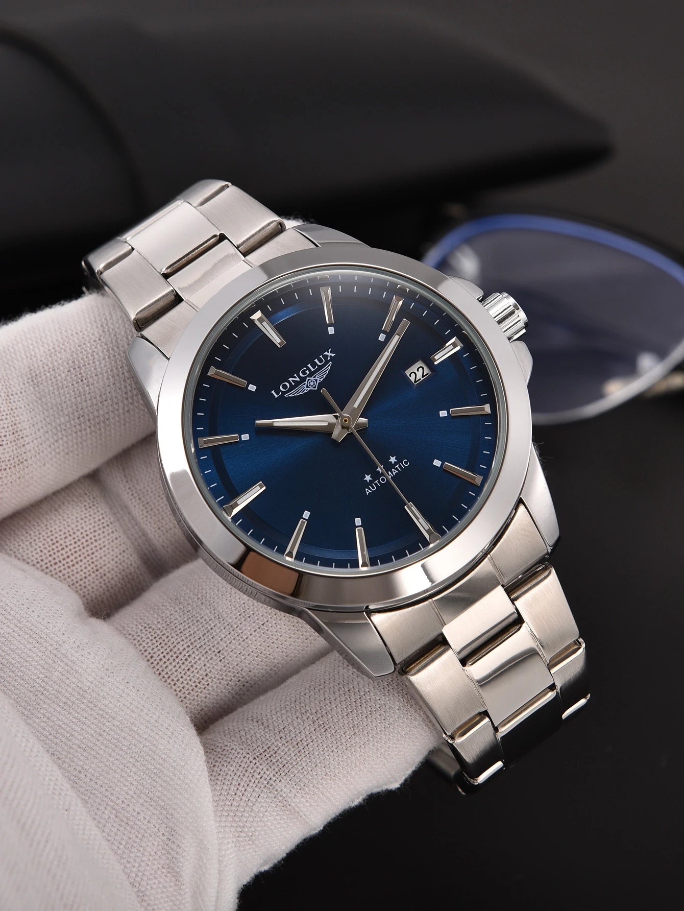 Men's Automatic Watch | Mechanical Business Date Stainless Steel Luminous Waterproof
