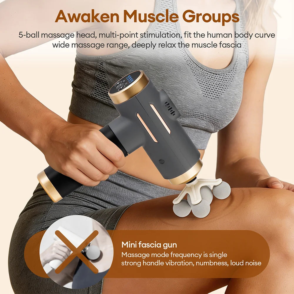 Vabena 11-in-1 Electric Massage Gun - 99 Levels for Deep Muscle Relief