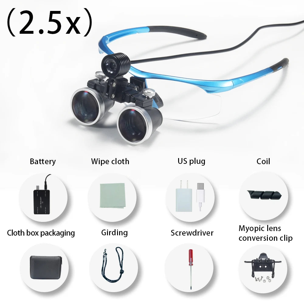 Dentistry Binocular Magnifier 2.5X/3.5X - Ultralight Dental Loupes