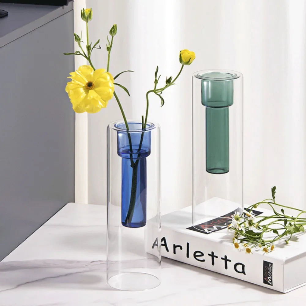 Elegant Glass Hydroponics Vase & Terrarium - Flower & Succulent Planter Decor