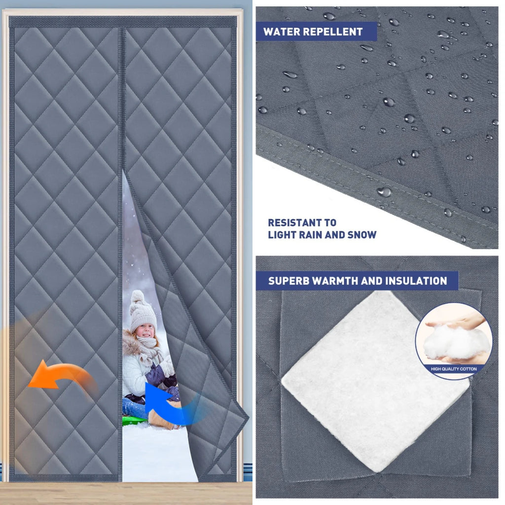 Vabena Magnetic Thermal Insulated Door Curtain - Energy Saving & Privacy