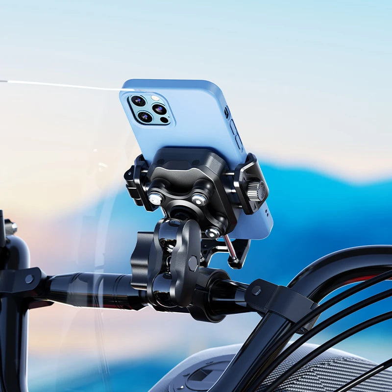 Apex Rush Motorcycle Phone Holder - 15W Wireless & USB-C Fast Charger