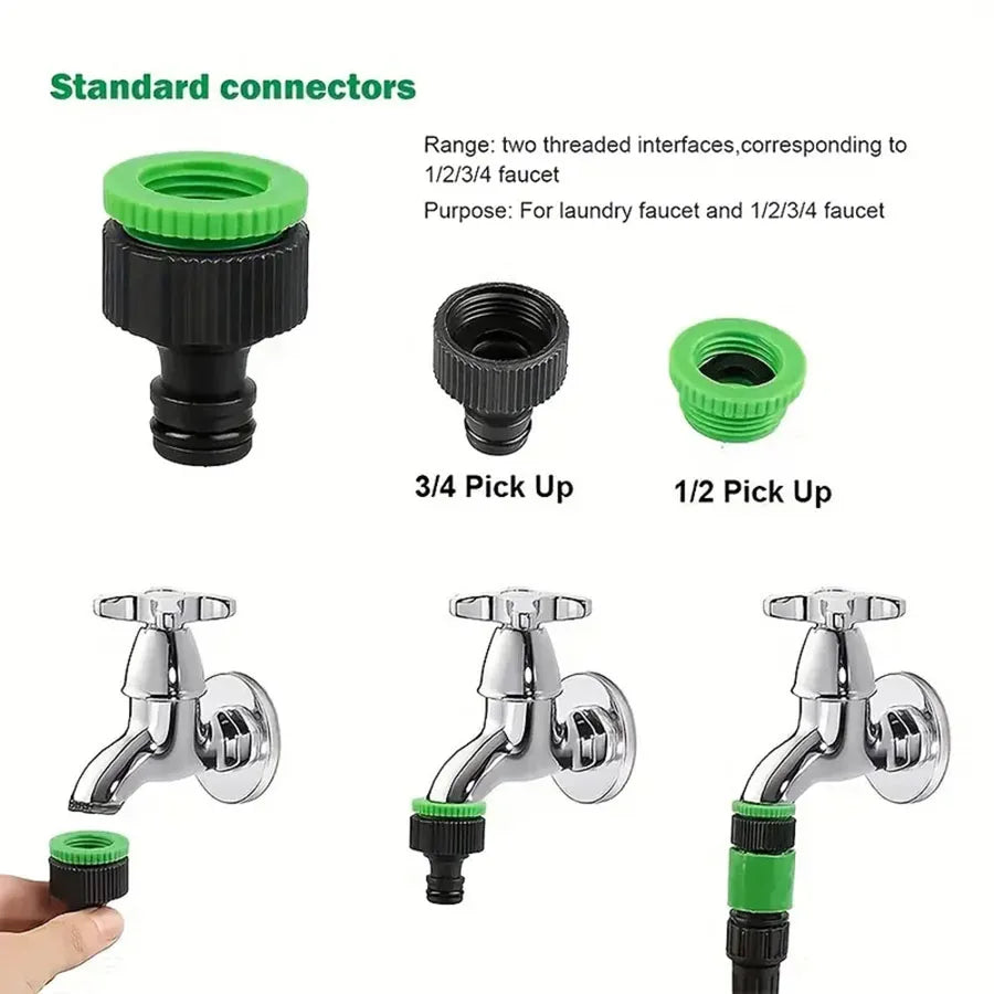 Vabena Expandable Garden Hose 25-200FT - Lightweight, Durable & Kink-Free with 7-Way Spray Nozzle
