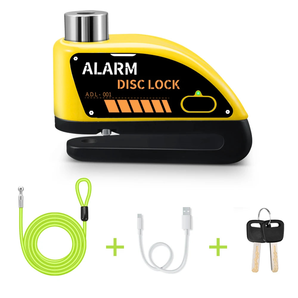 Extractme 110dB Motorcycle Alarm Disc Lock - Ultimate Waterproof Anti-Theft Security