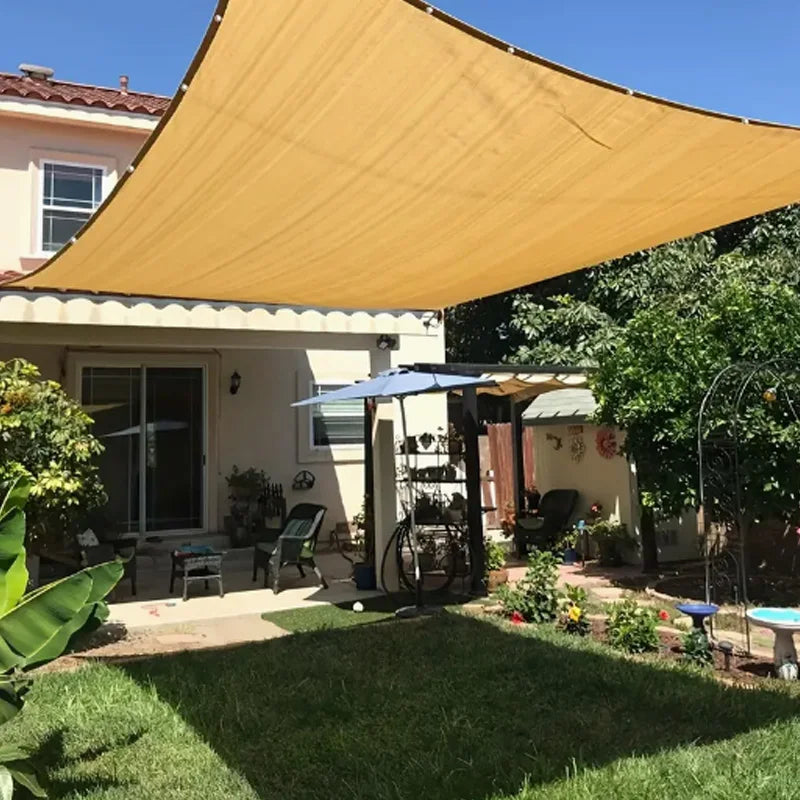 Beige Sunshade Cloth - Durable UV Protection Mesh for Patio, Garden & Greenhouse