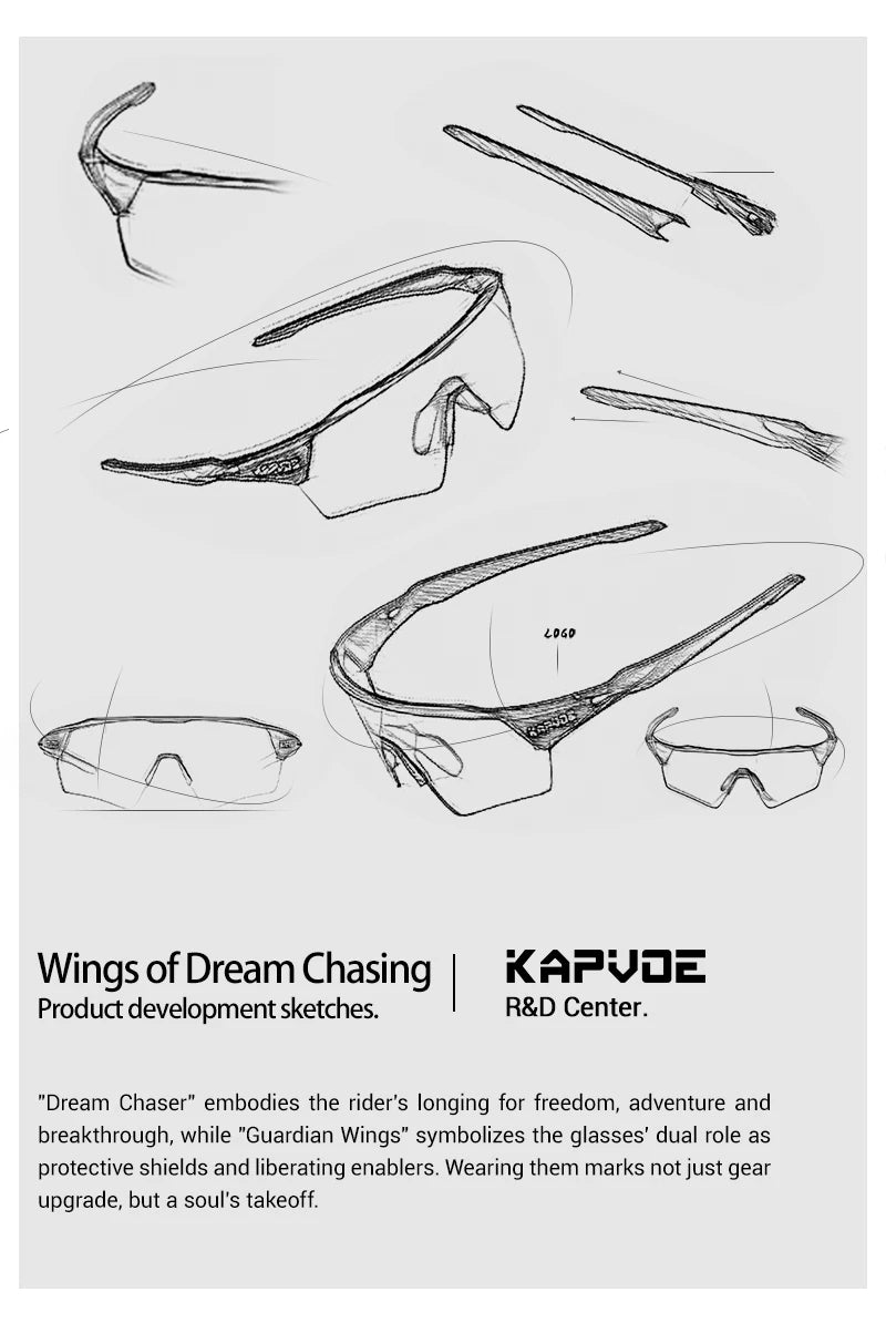 Kapvoe Photochromic Cycling Sunglasses UV400 MTB Road Bike Goggles Men Women