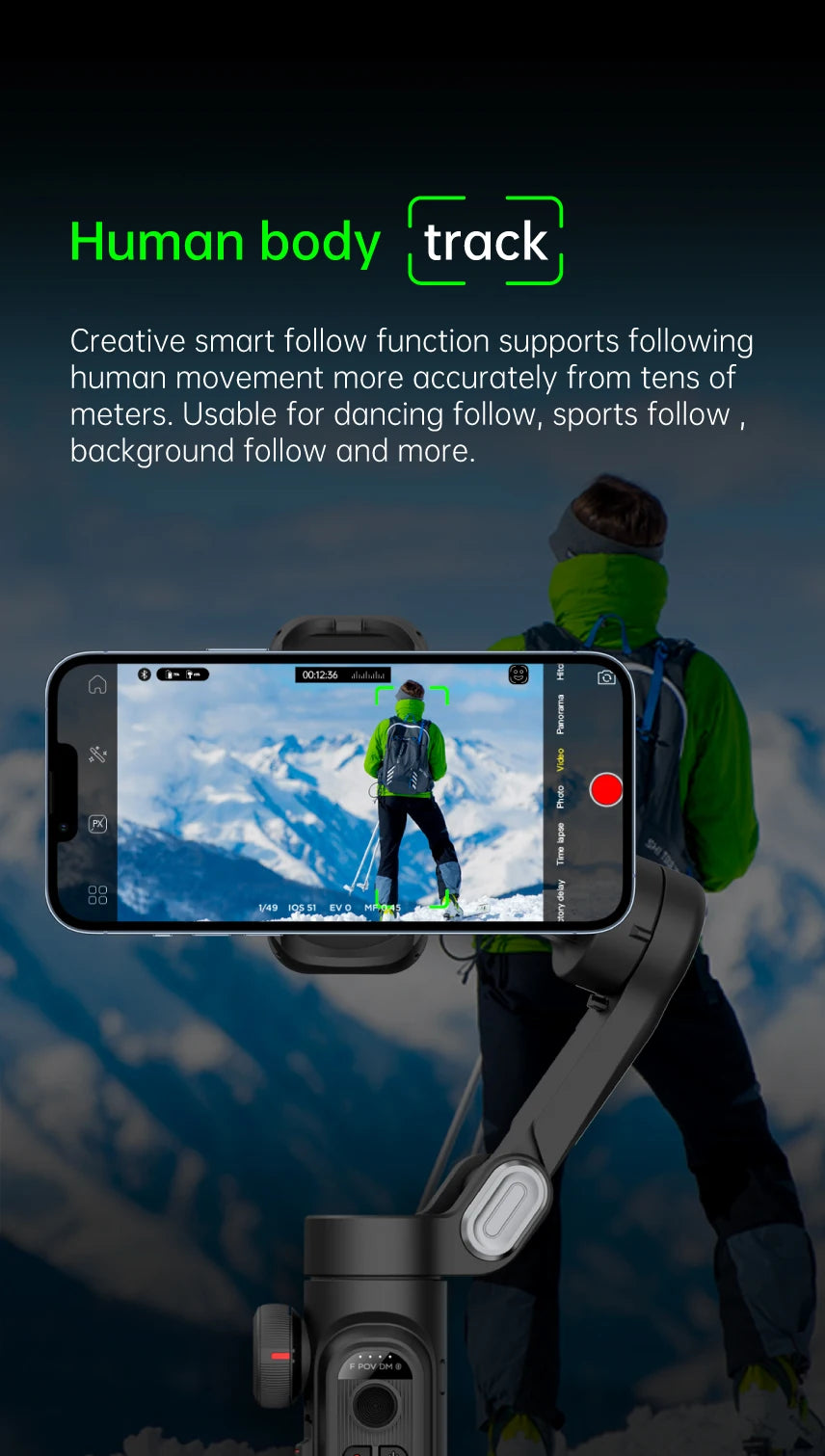 AOCHUAN SmartXE 3-Axis Gimbal | AI Tracking for Smooth Vlogs