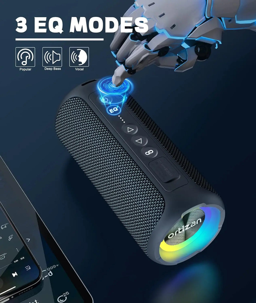 Ortizan 40W Enhanced Bass IP7 Waterproof Outdoor Bluetooth Speaker